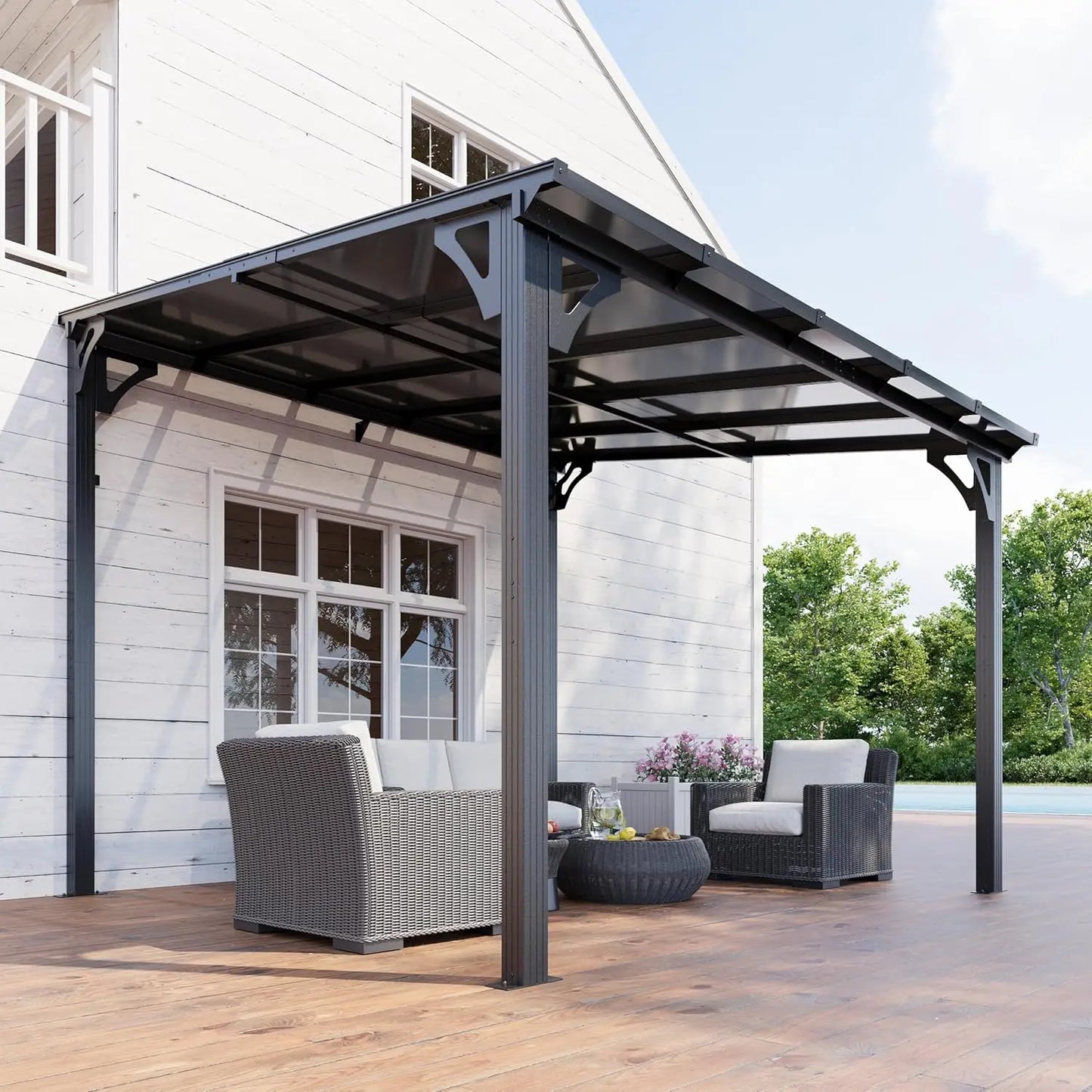 10x14 FT Lean To Gazebo, Pergolas and Gazebos