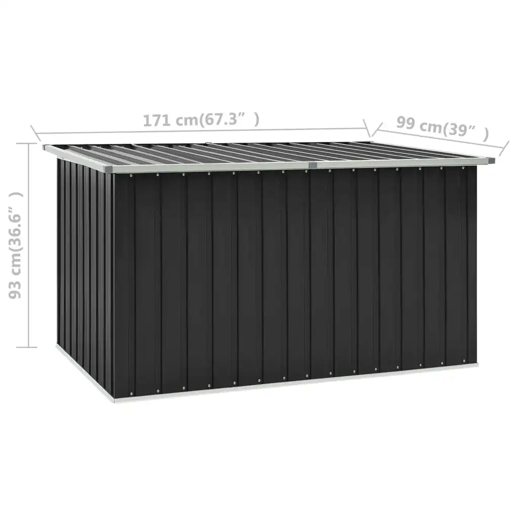 Garden storage box Anthracite 129x67x65 cm