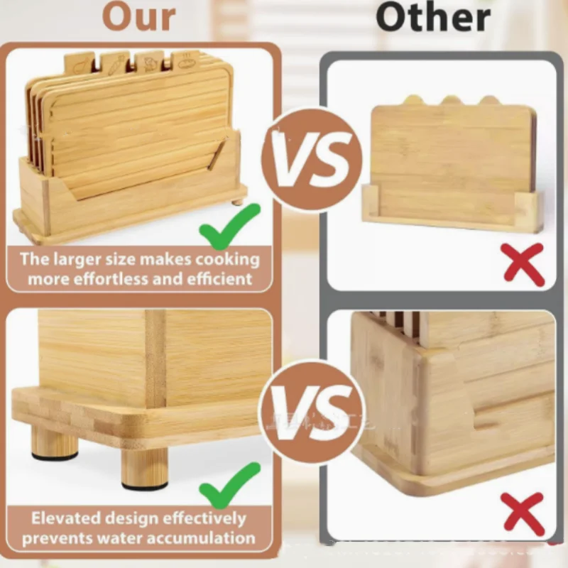 4PCS Wood Cutting Board Set  Charcuterie Available on Both Sides