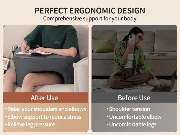 Gaming Reading Pillow Ergonomic Soft Memory Foam 3 Legs