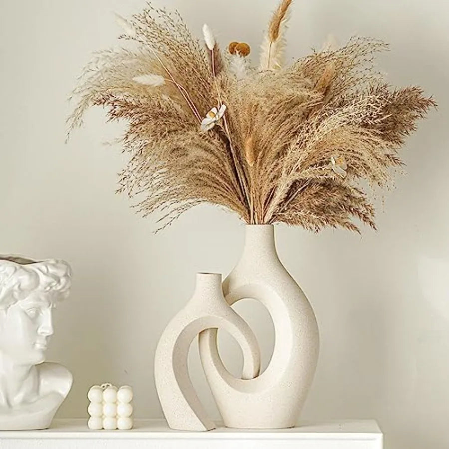Snuggle Hollow Ceramic Vase Set of 2,