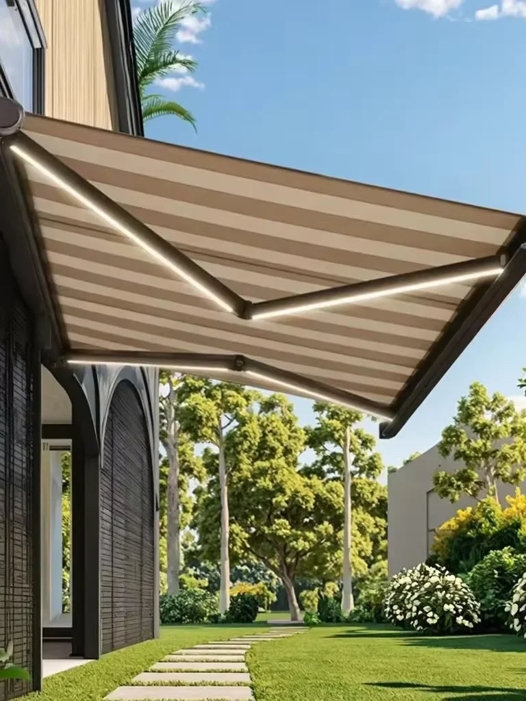 Electric Awning Aluminum Frame Retractable Canopy Roof
