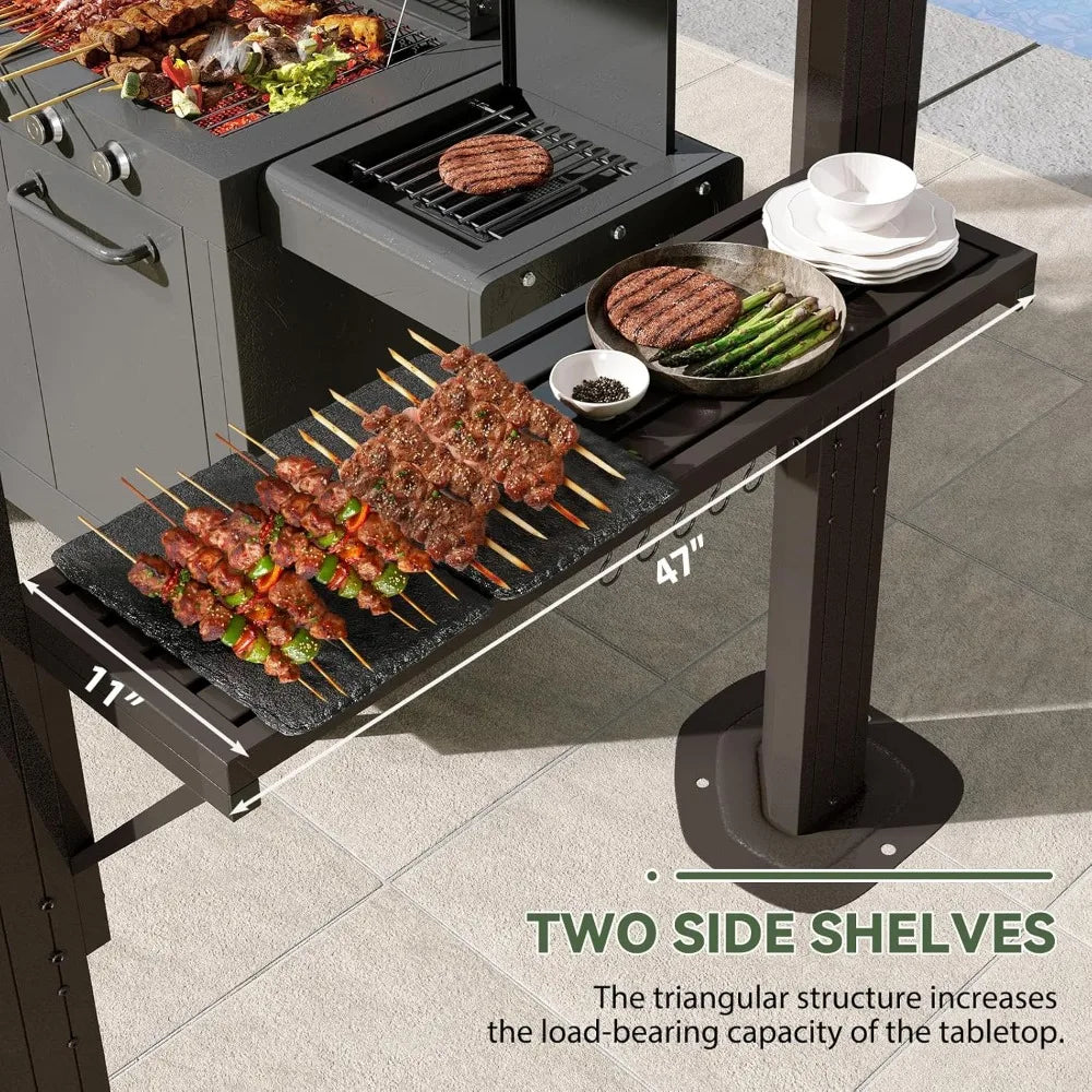 8'x5' Hardtop Grill Gazebo  Polycarbonate Roof, Aluminum Frame