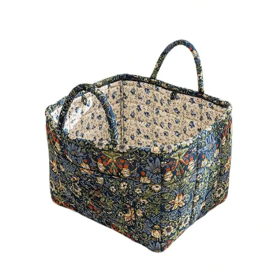 Large Capacity Fabric Storage Basket, Foldable Laundry  Carry Handles,