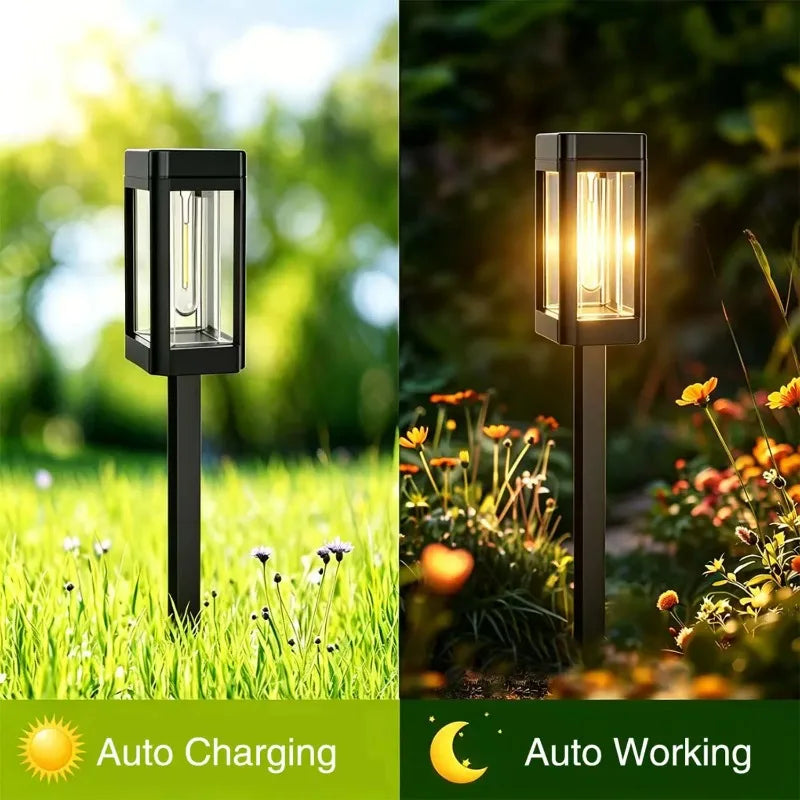 Patio Decor Solar Pathway Lights Outdoor Waterproof LED Bulb Solar