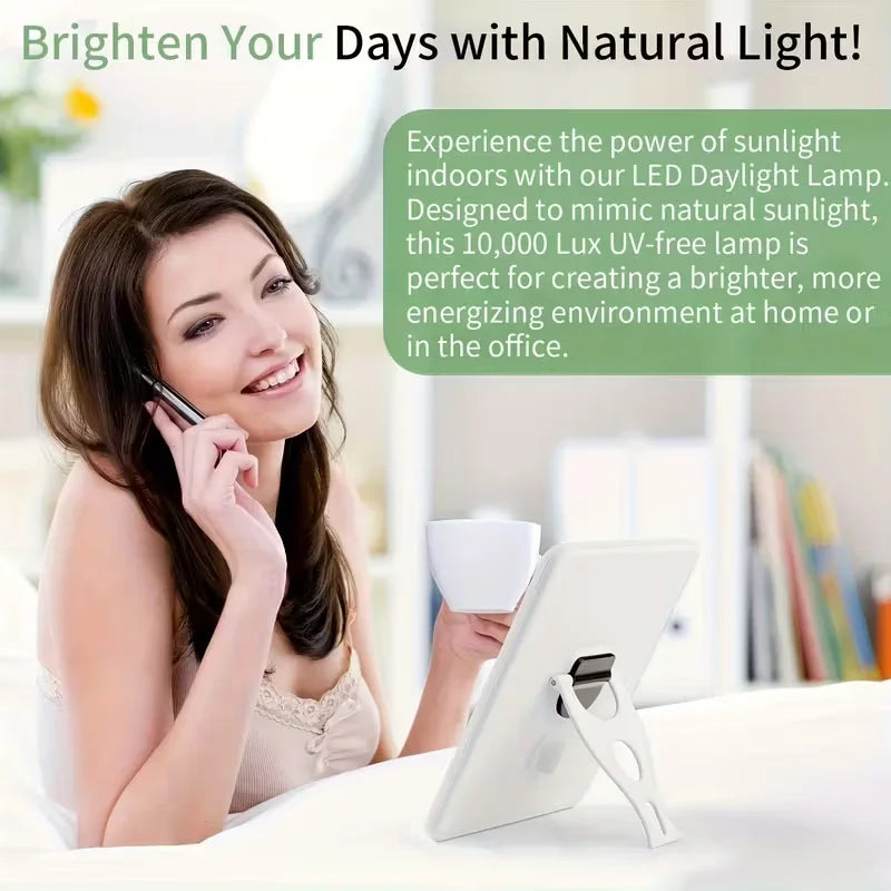 LED Daylight Lamp 10000 Lux UV-Free SAD Lamp,