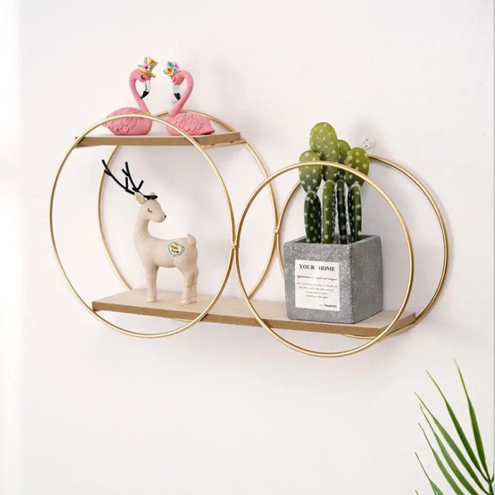 Rack Decoration Wall Circular Hanging Shelves Candle Holder