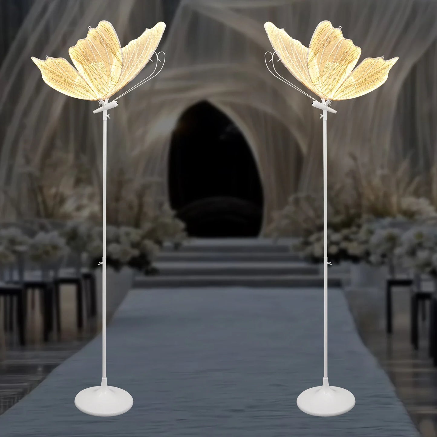 2PCS LED Butterfly Light, Floor MountCreative Butterflies 48W