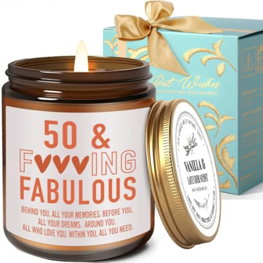 50 and Fabulous Gifts 50th Birthday Candle Gifts