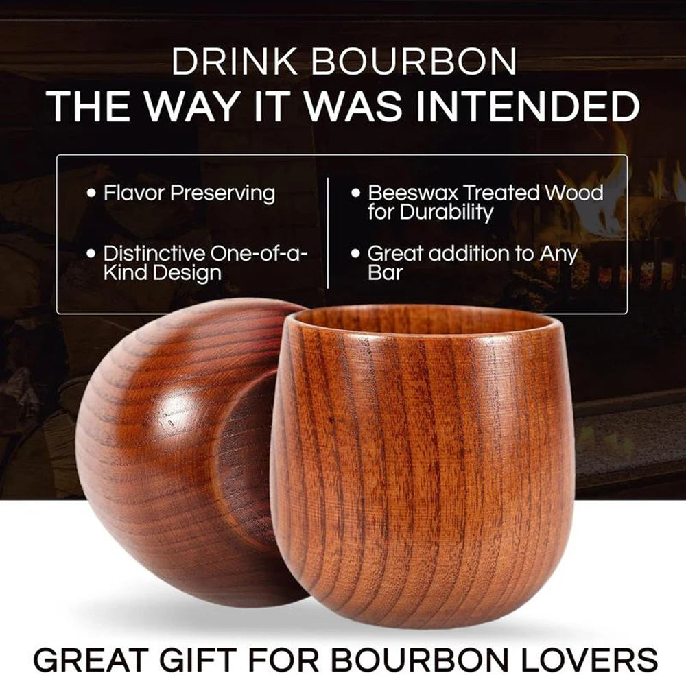 350ML Whiskey Enhancing Wooden Tumbler Wooden Old Fashioned