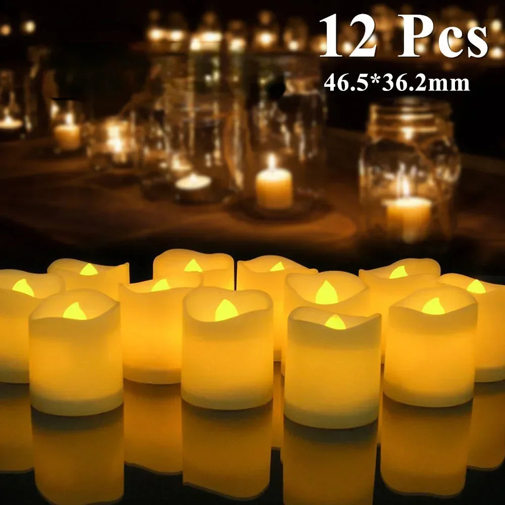 6/24Pcs Flameless LED Candles Tea Light - Battery Powered