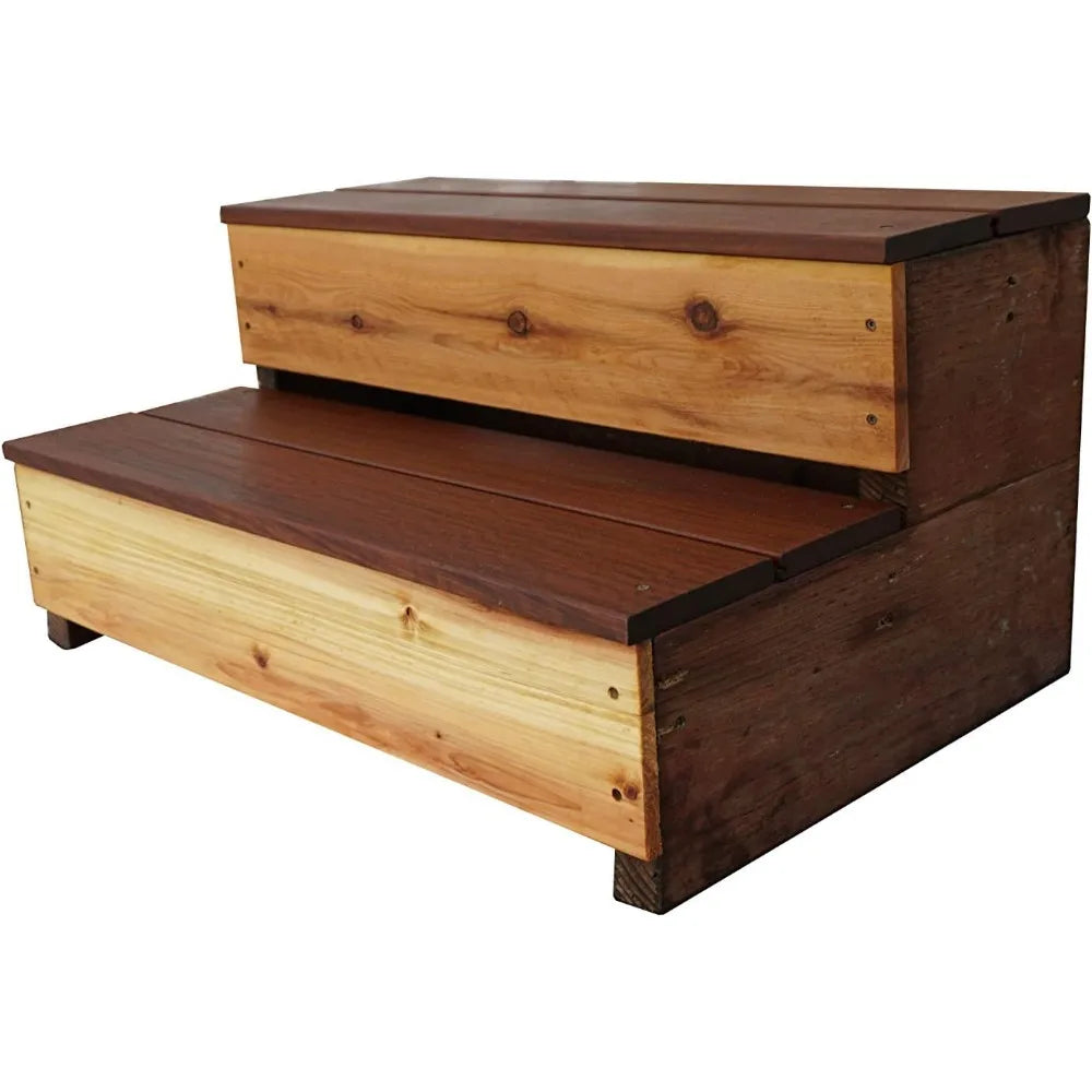 Outdoor Hot Tub Step (Made in The USA) (Mahogany)
