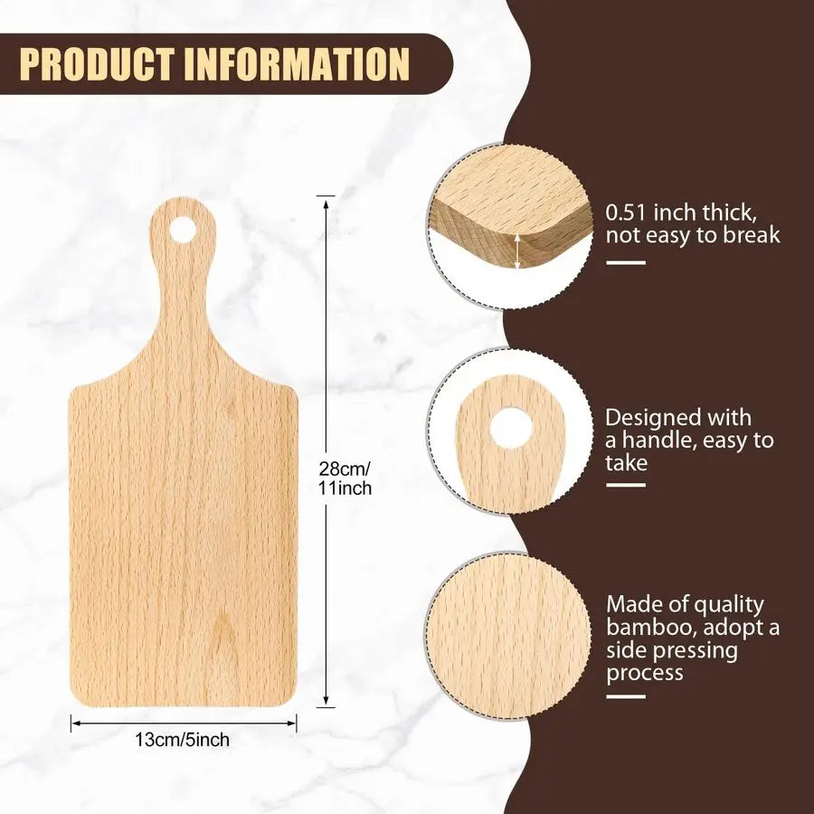 6 Pcs Thicken Cutting Board - Chopping Serving Charcuterie