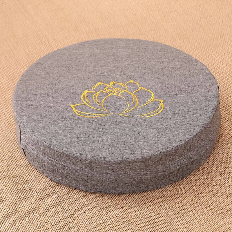 40X6CM Yoga Meditation Linen Cushion  Mat Removable Washable
