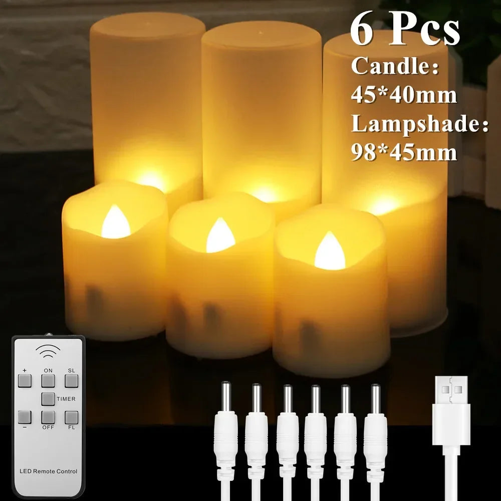 6/24Pcs Flameless LED Candles Tea Light - Battery Powered