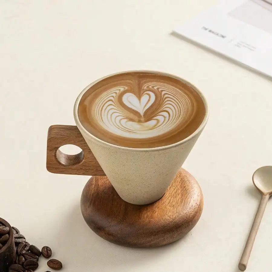 Retro Ceramic Coffee Cup, High-End Cup And Saucer Set