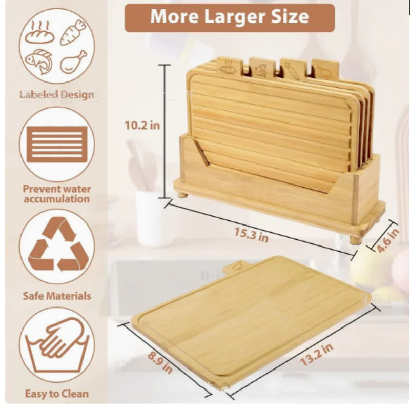4PCS Wood Cutting Board Set  Charcuterie Available on Both Sides