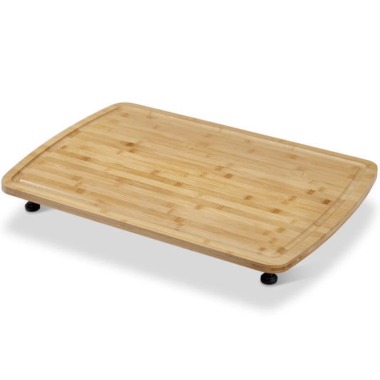 30"x20" Noodle Board Stove Cover with Removable Legs, Bamboo