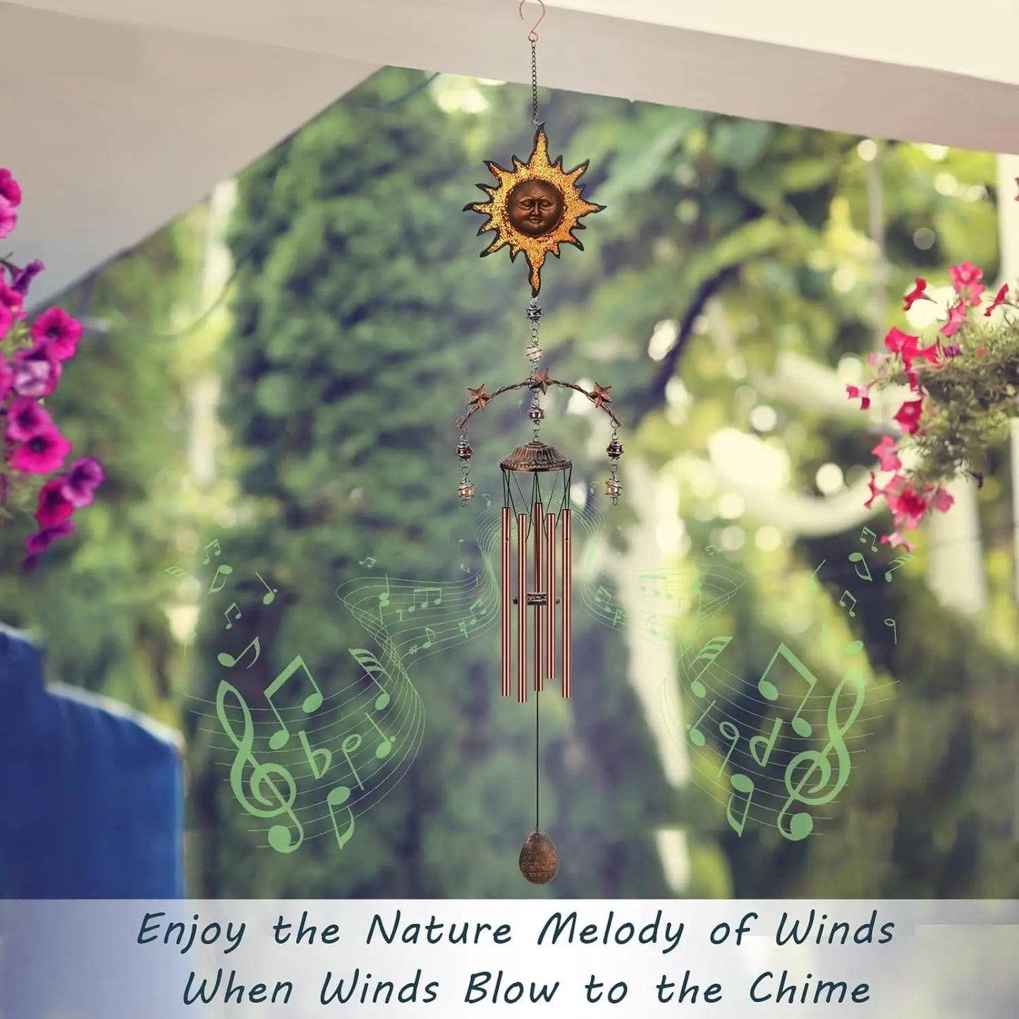 Deep Tone 34-Inch Aluminum Wind Chime