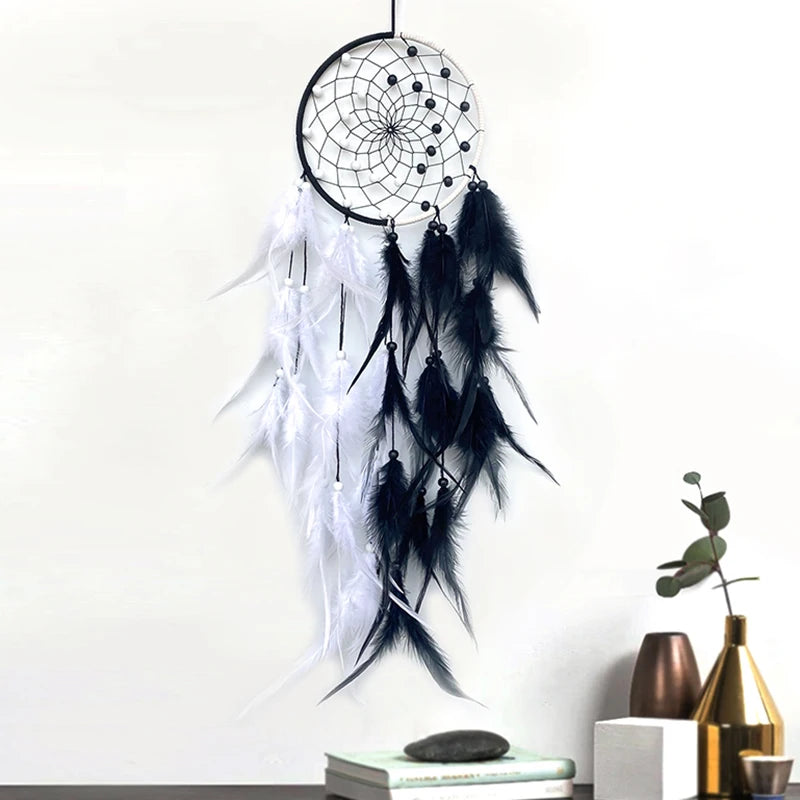 Dream Catcher Handmade Two-color Feather Wind Chimes
