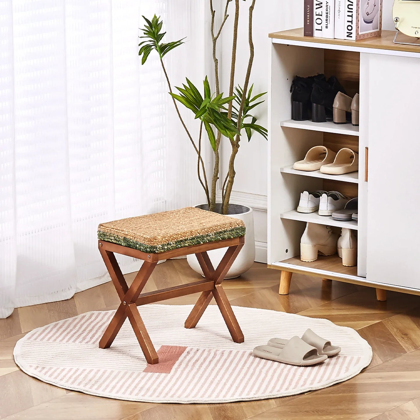 Ottoman Footstool Seagrass  Pouf Ottomans