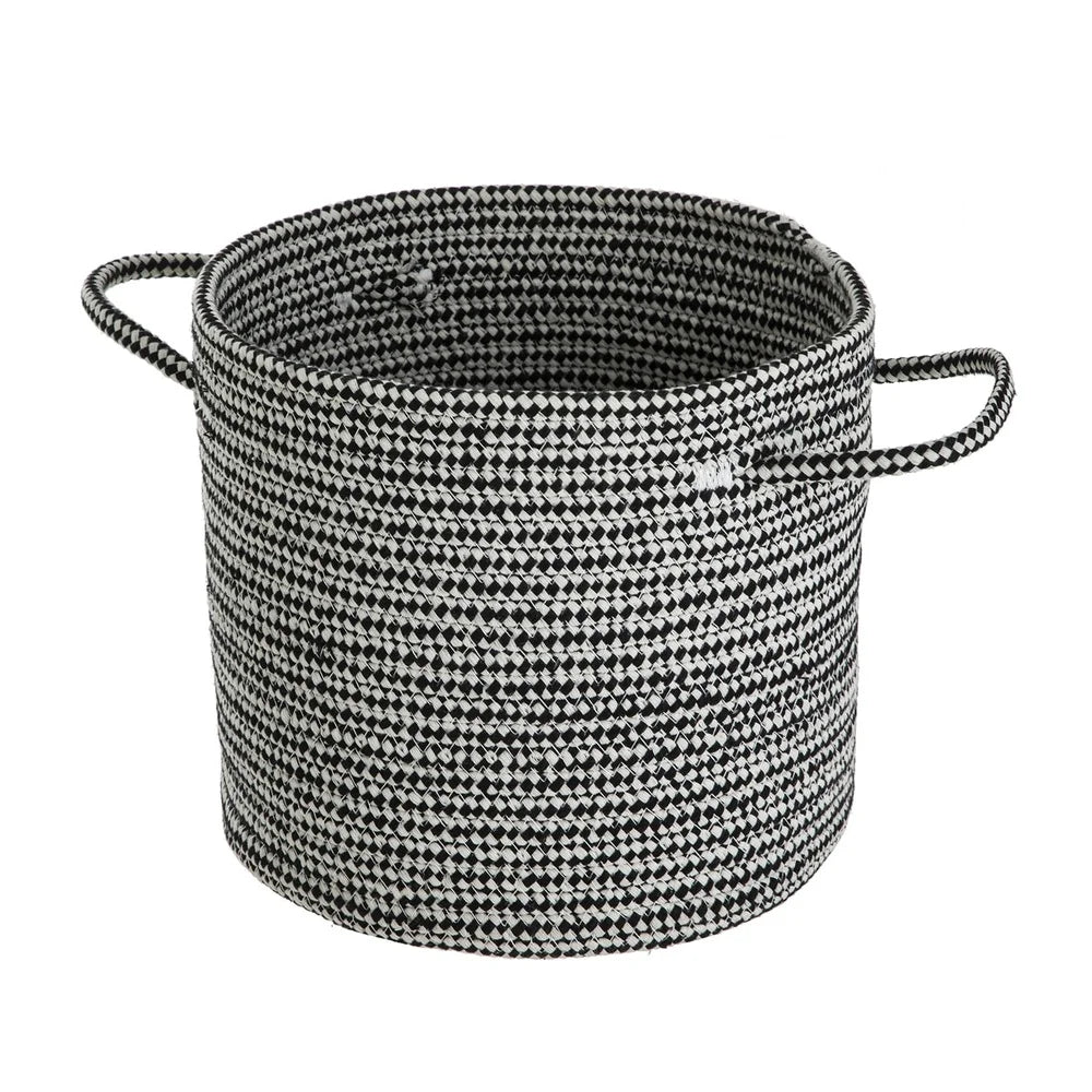 Round Cotton Rope Storage Basket with Handles