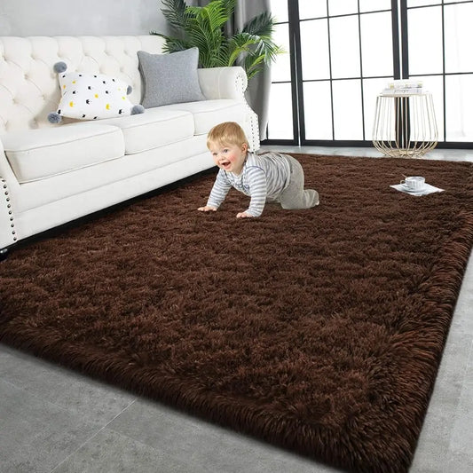 Super Soft Shaggy Rugs Fluffy Carpets, 4X5.9 Feet