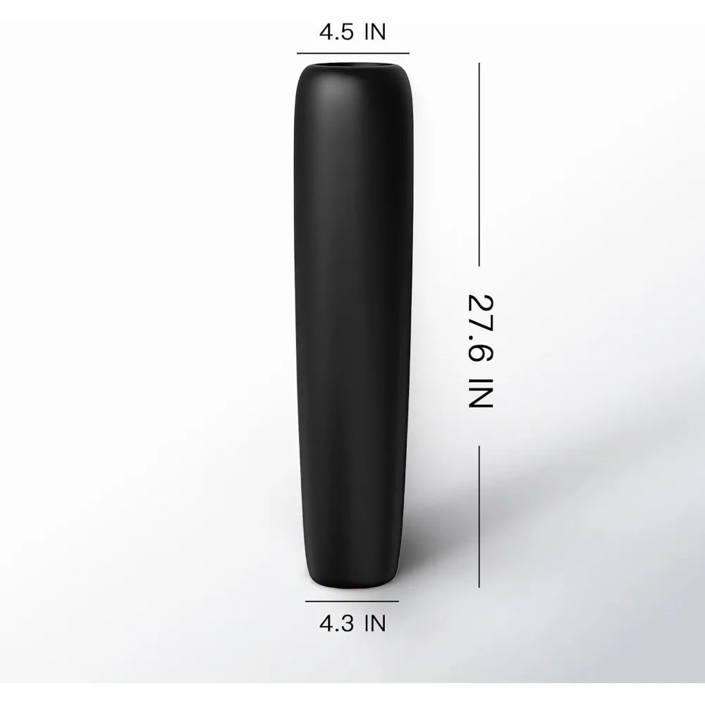 Elegant Tall Black Vase