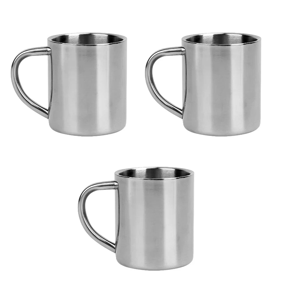 220ML/200ML 10-1PC Metal  Mug Cup Stainless Steel