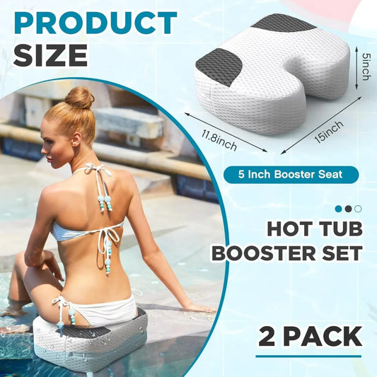 2 Pcs Hot Tub Booster Seat Weighted Inflatable Cushion
