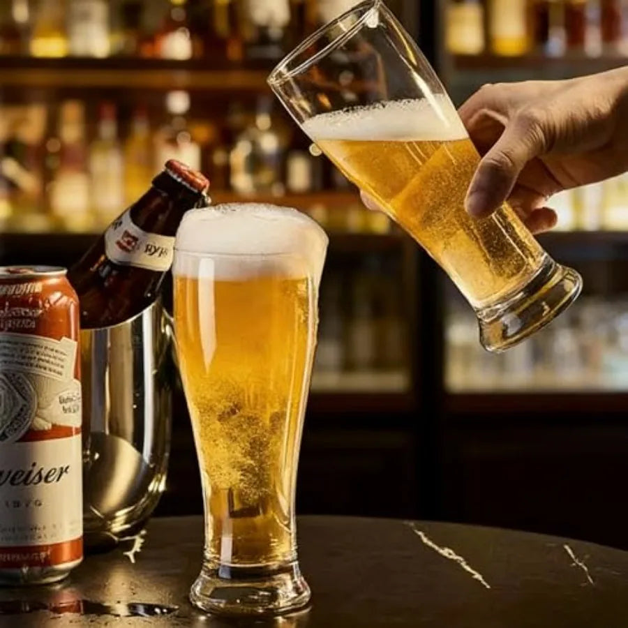 Beer Glasses 18 oz Pilsner Beer Pint Glasses Set of 4