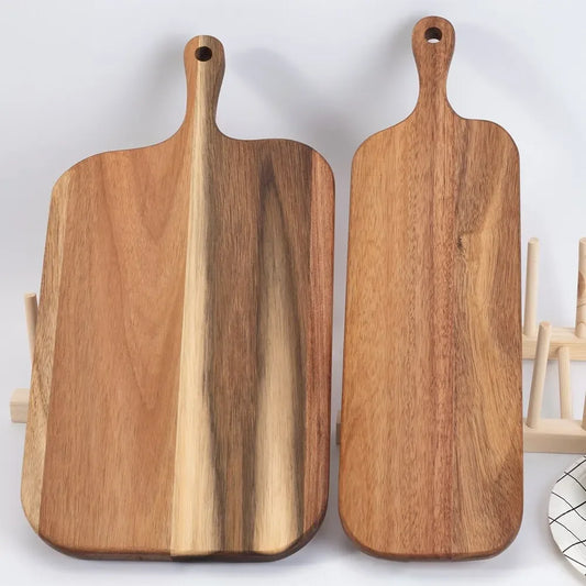 Wooden Charcuterie Cutting Board with Handle