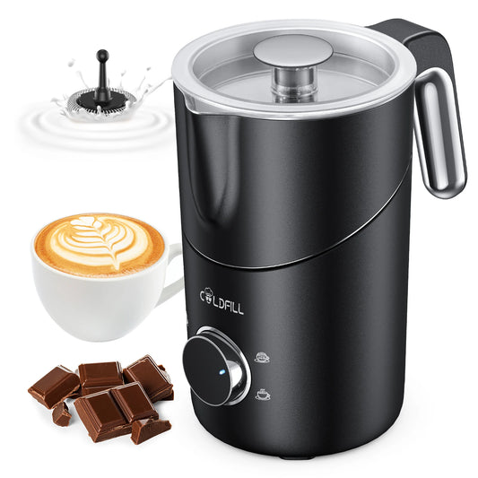 Electric Milk Frother For Coffee Cappuccino Latte Automatic Rotary Foamer