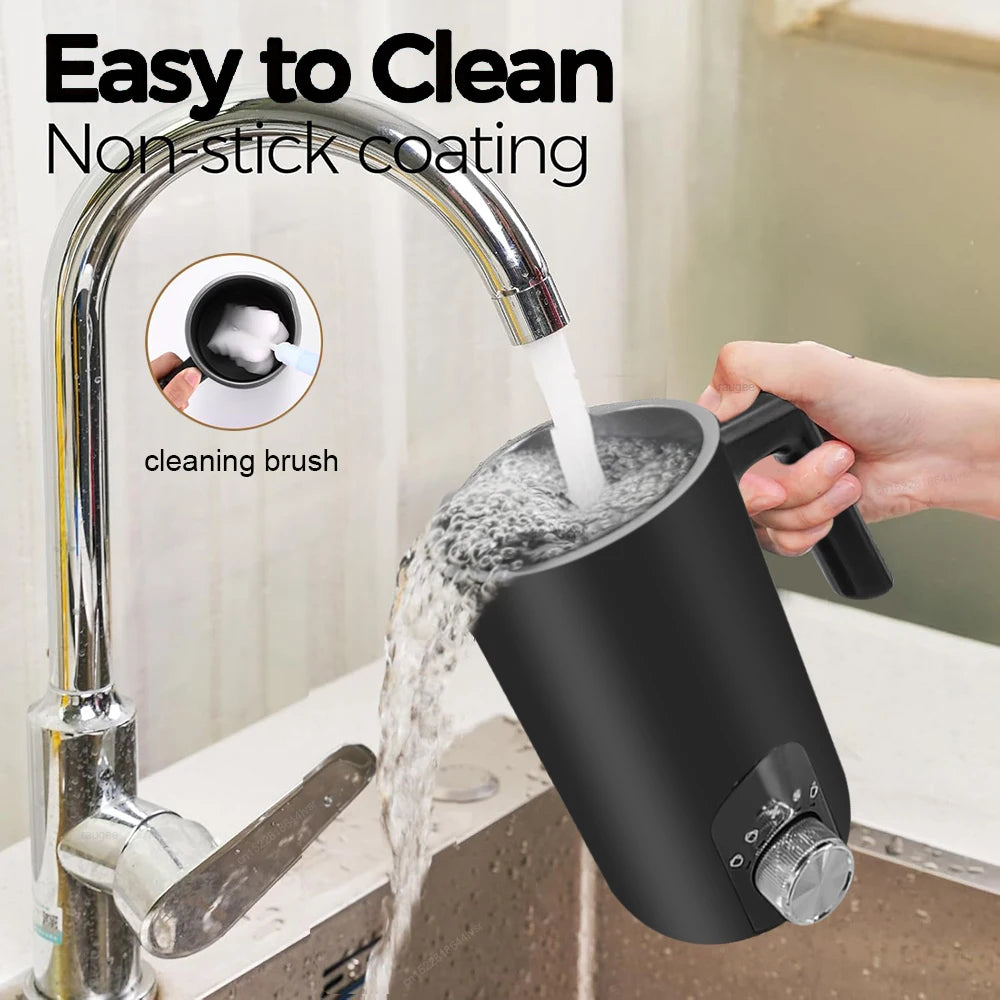 Electric Milk Frother Milk Foam Machine  5 in 1 Hot and Cold Milk Frother