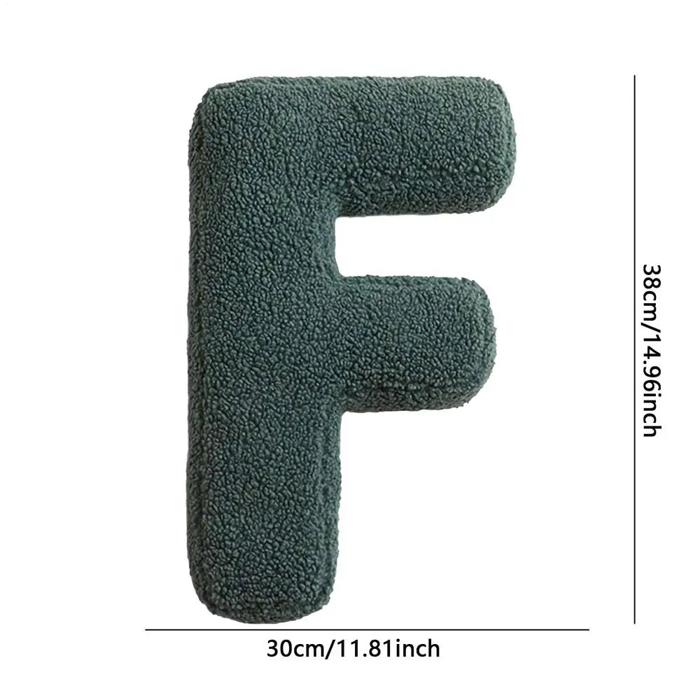 Soft Initial Throw Cushion Plush English Alphabet Pillow A to Z