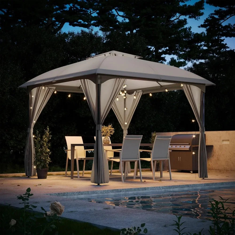 HOME Patio Arc Gazebo Outdoor Canopy Tent 10'x10'