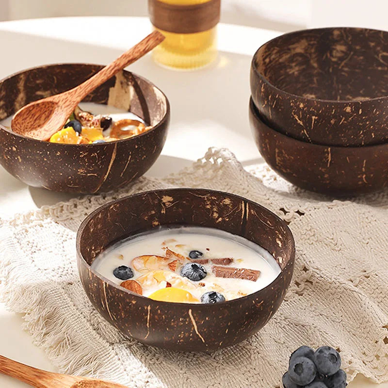 Coconut Shell Bowl Natural Old Coconut Shell Wooden