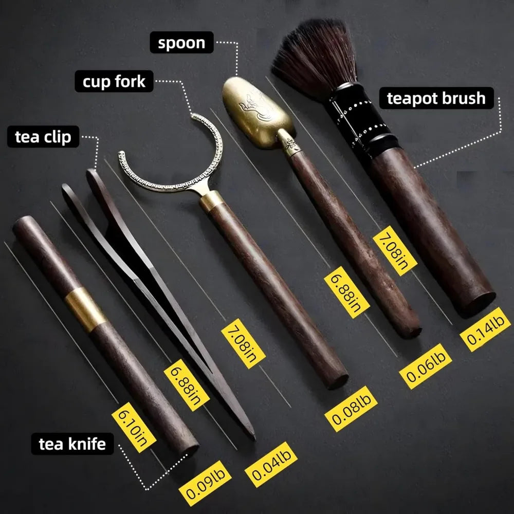 Six sets of "Six Gentlemen" accessories, tea accessories