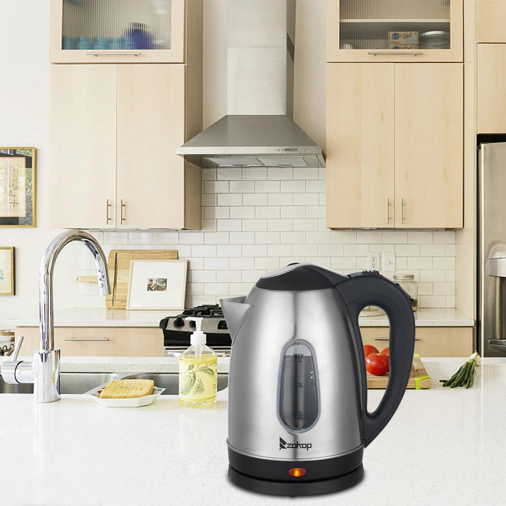 1.5L stainless steel electric kettle Silver