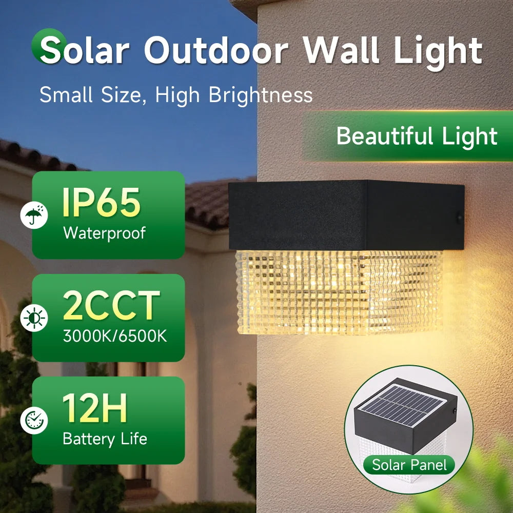 Solar Wall Lamp Outdoor Lighting Lights LED