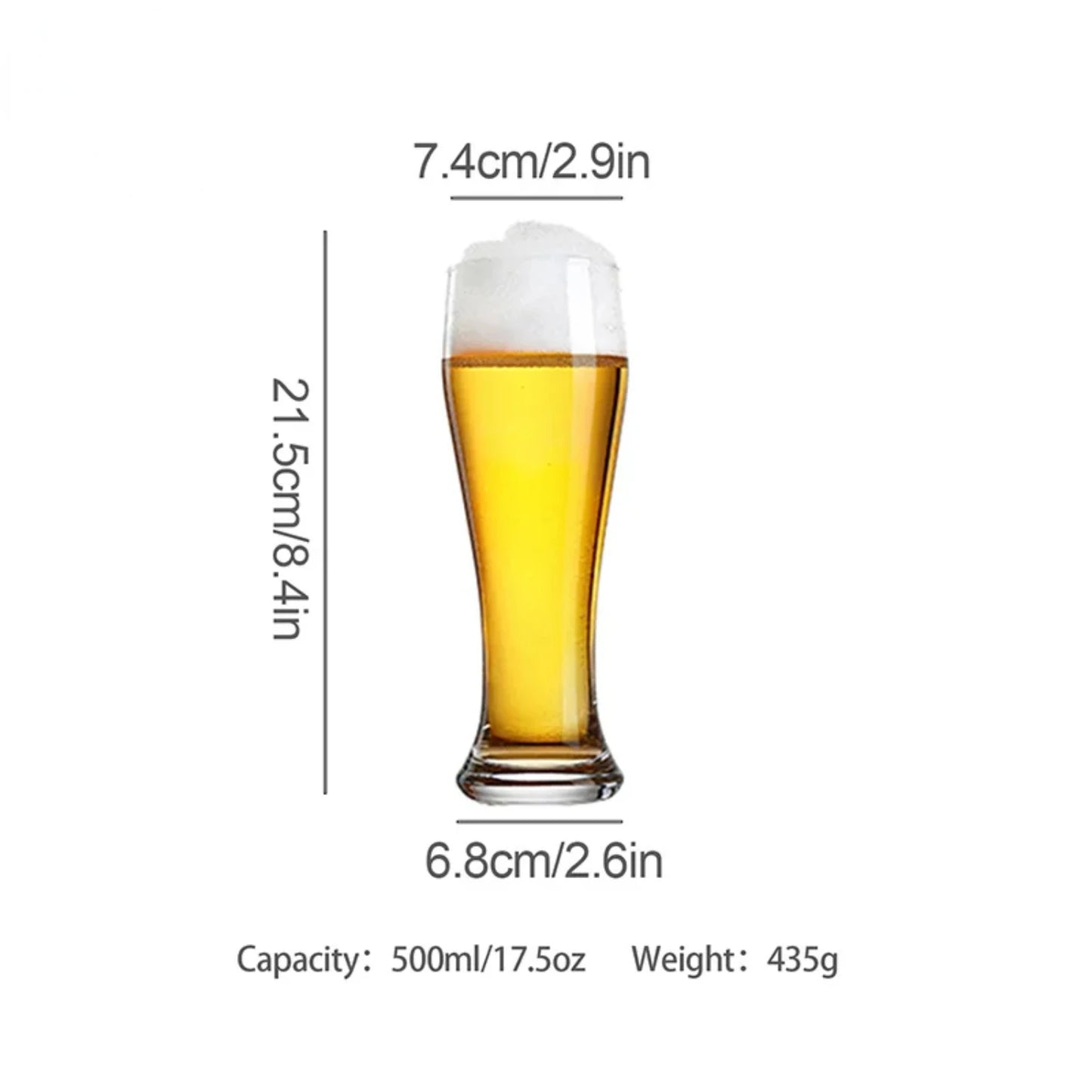 Thickened beer glass with large capacity premium glass