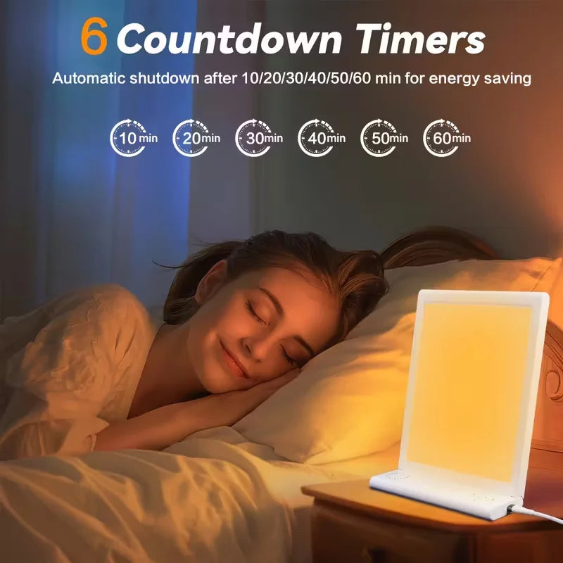 SAD Lamp with White Noise,Natural Light -UV Free