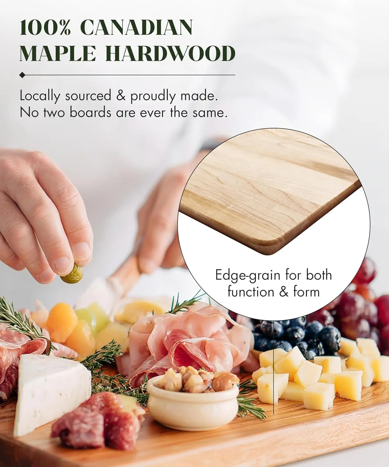 Large Maple End Grain Cutting Board, Charcuterie,