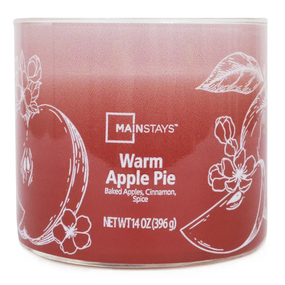 Warm Apple Pie Scented Triple Wick Ombre Jar Candle
