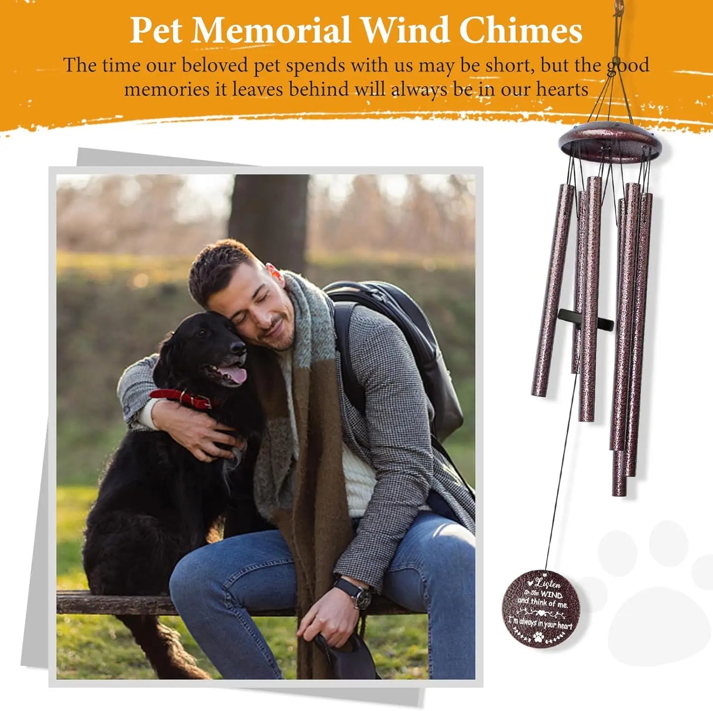25 Inch Pet Memorial Wind Chimes