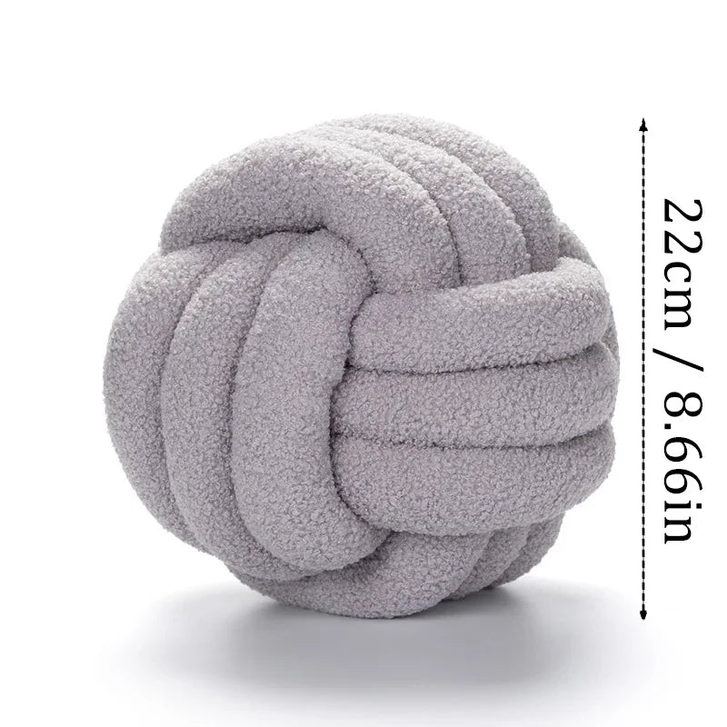 Knot Ball Round Throw Pillows