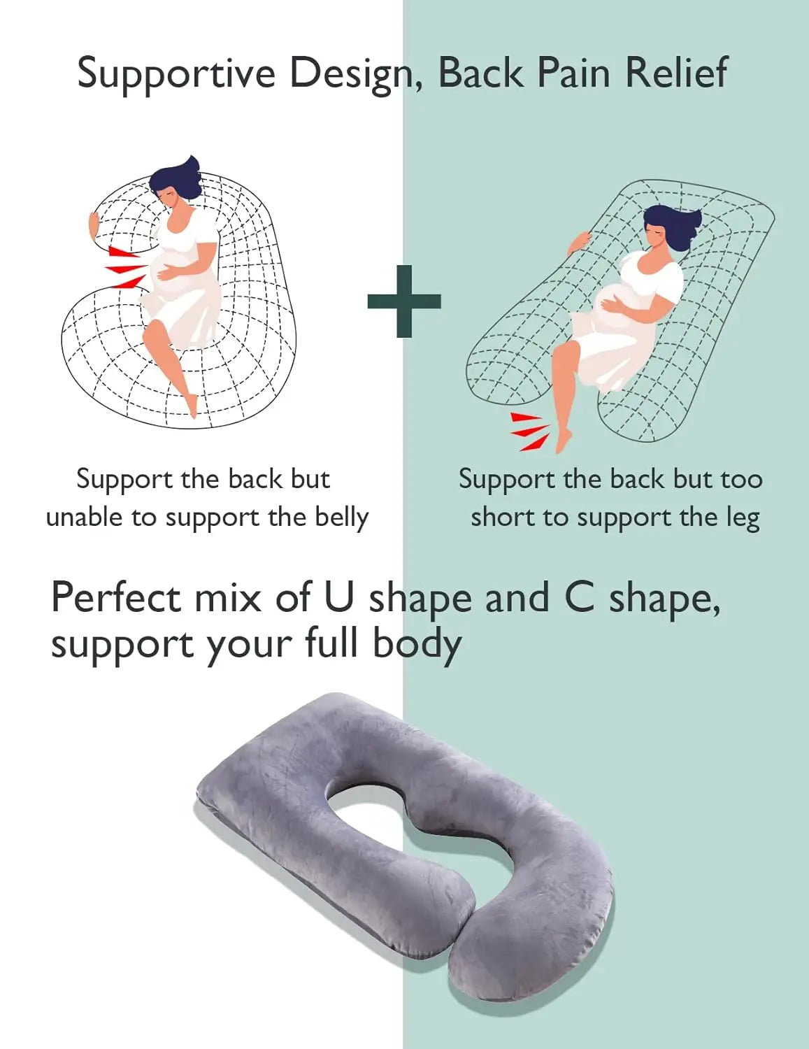 Pregnancy Pillows for Sleeping, U Shaped Full Body