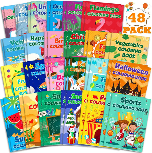 48Pack Small Coloring Books for Kids Ages 4-8, 8-12