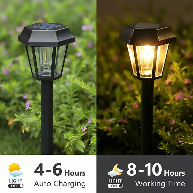 Solar Lights Outdoor Pathway Solar Hexagonal