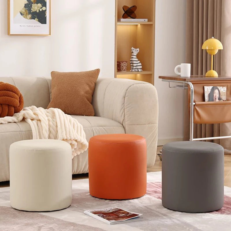 Wooden Ottomans Living Room  Vanity Stool Modern Low Step Stools